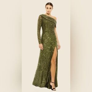 Mac Duggal Evening Gown in Olive - Size 12